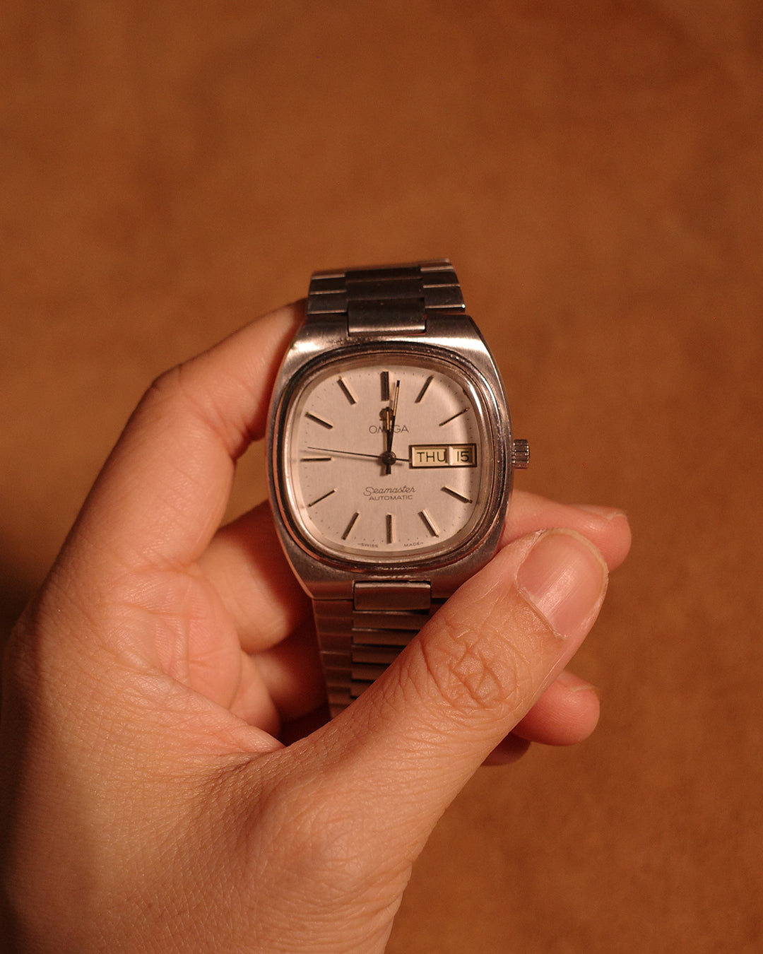 1970 Omega Seamaster TV dial automatic quartz watch movement 1020