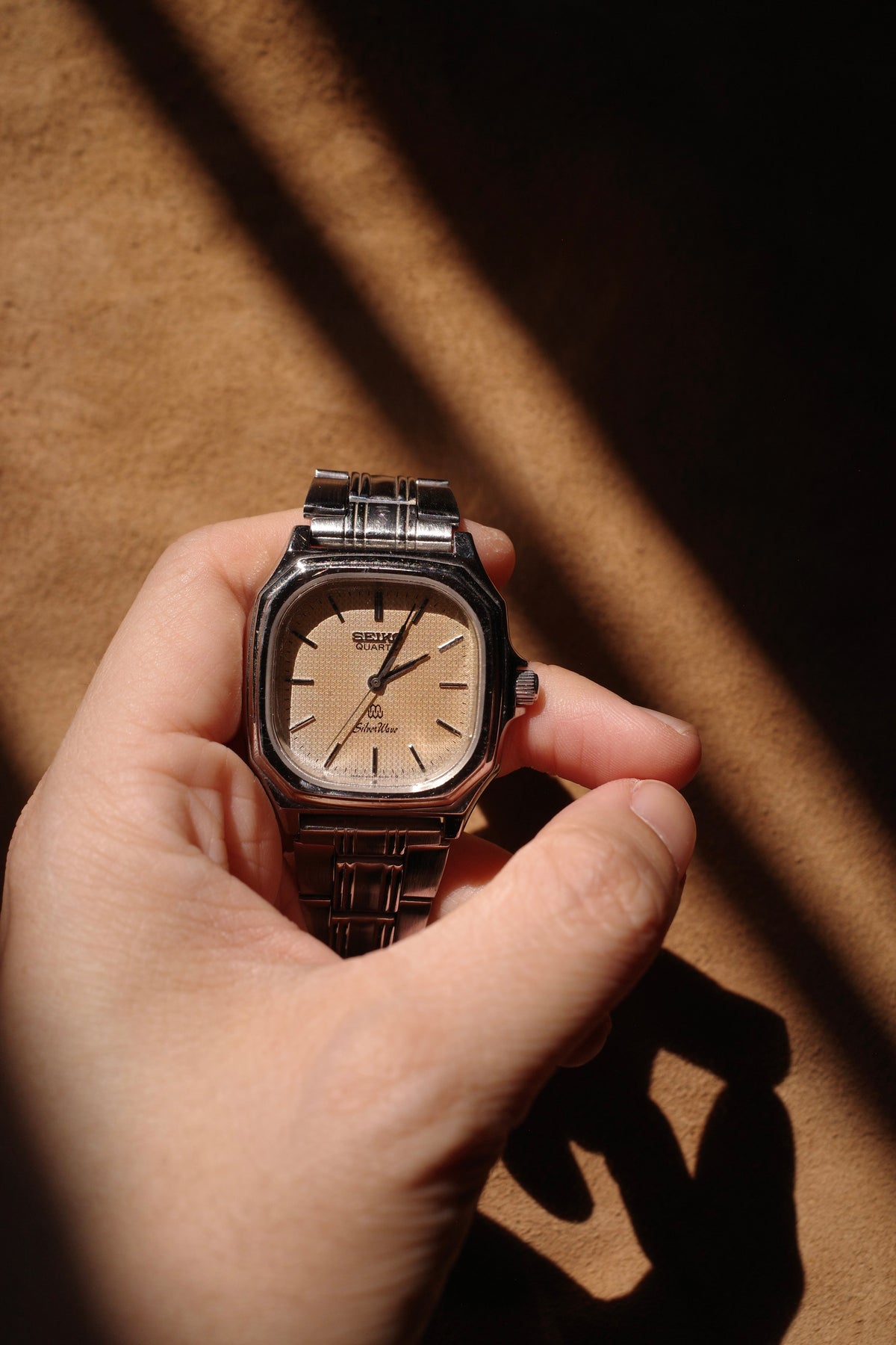 1981 Seiko silverwave octagon Oxidised Twin Quartz watch 9441-5020