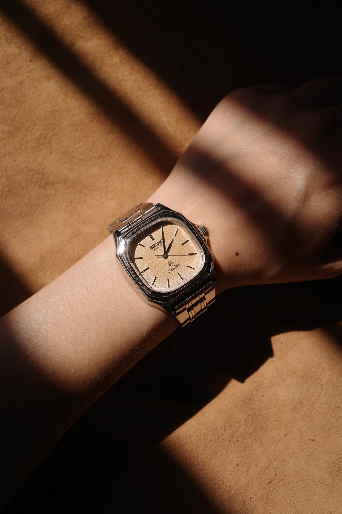 1981 Seiko silverwave octagon Oxidised Twin Quartz watch 9441-5020
