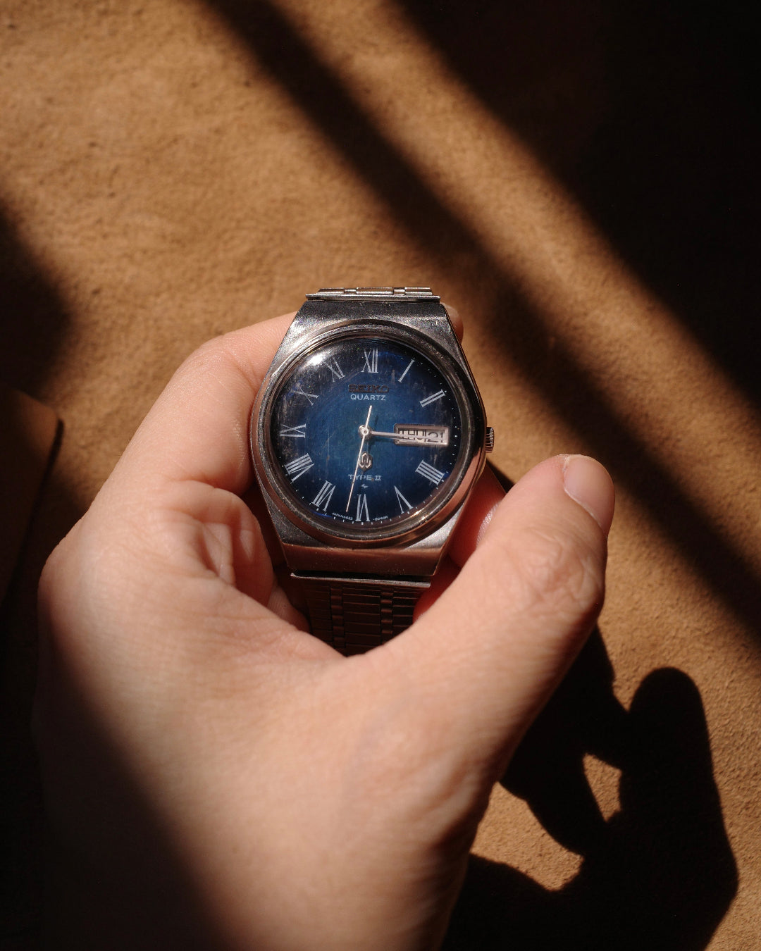 1976 Seiko type ii blue dial quartz watch 4623-8030