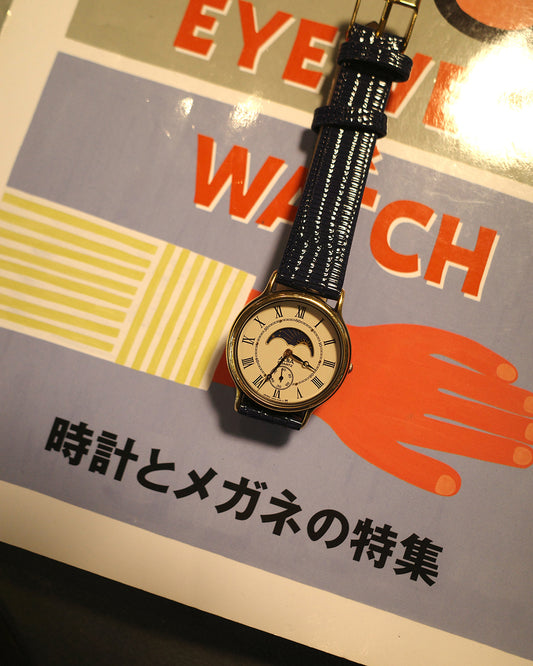 1989 Seiko Alba sunmoon phase small second quartz watch