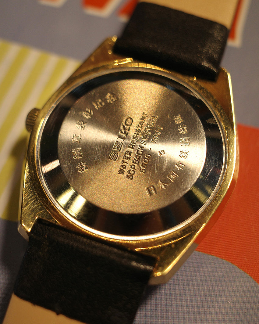 【SGP】1977 Seiko LM Gold tone automatic watch 5606-7000