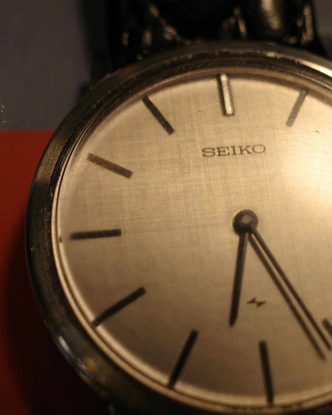1977 Seiko Linen Dial manual winding watch 2220-0180