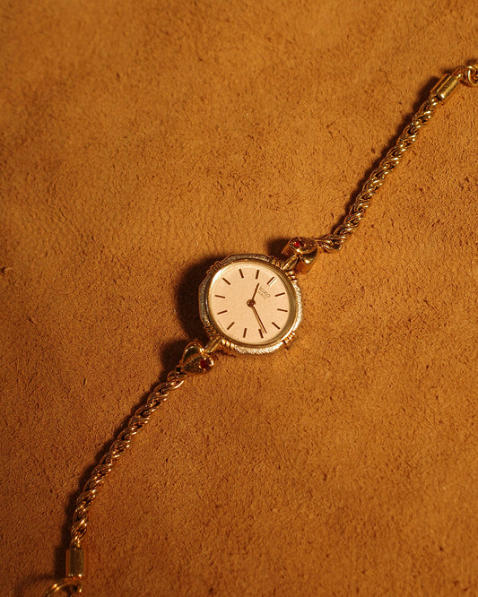 1981 Seiko heart shape chain quartz watch 2320-6490