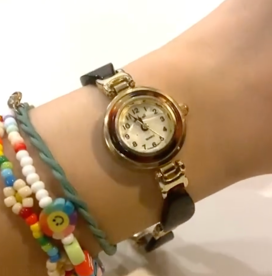 琥珀色石英手錶