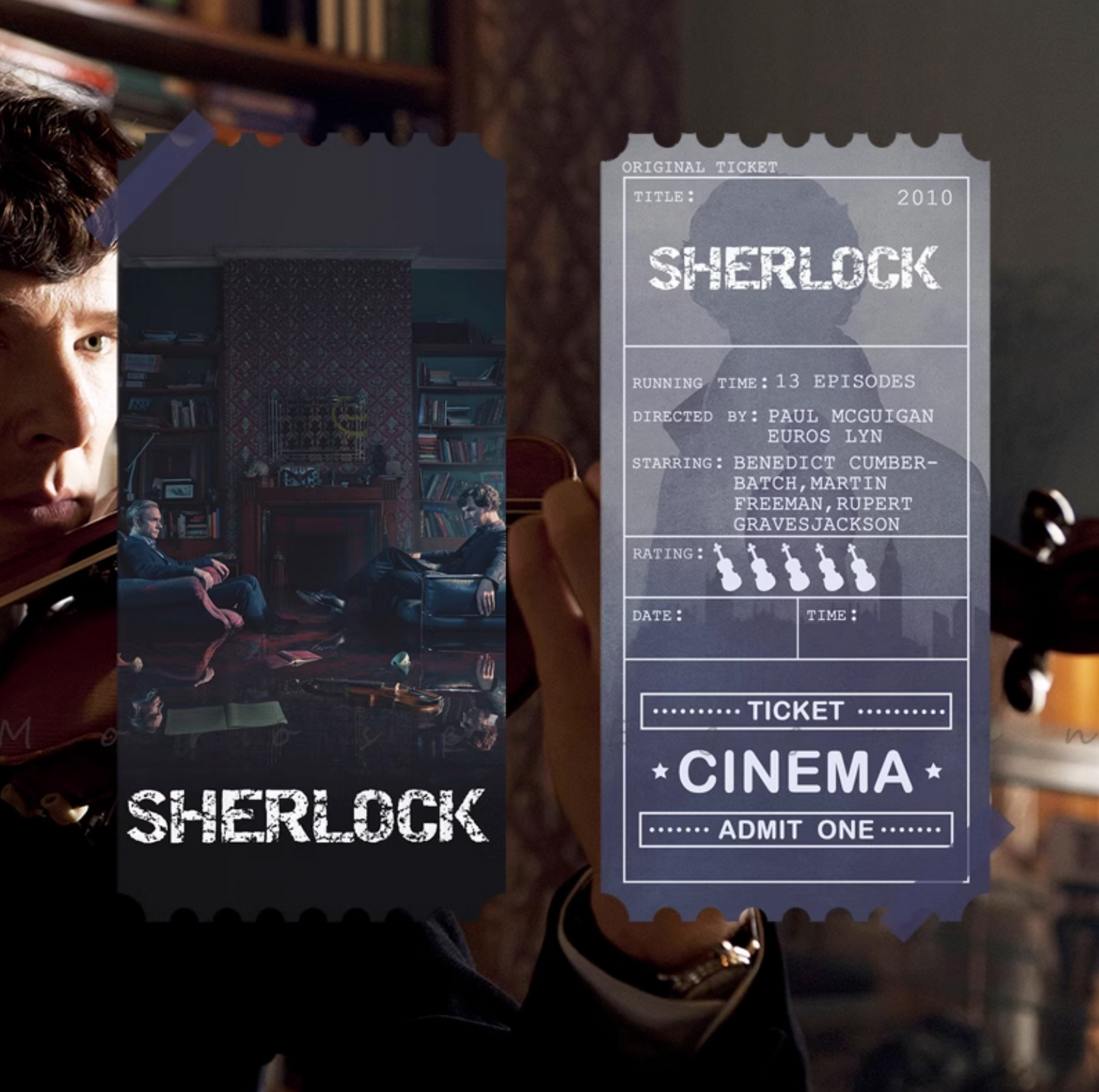 Original Collectible Movie Ticket  - Sherlock