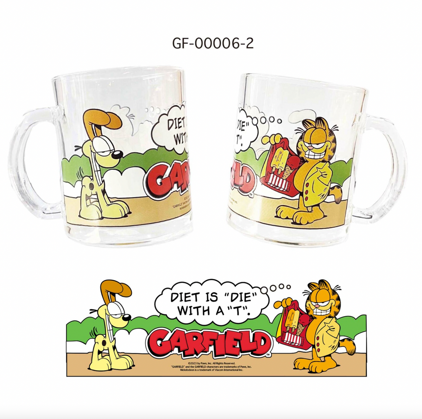 Garfield 加菲貓 玻璃杯