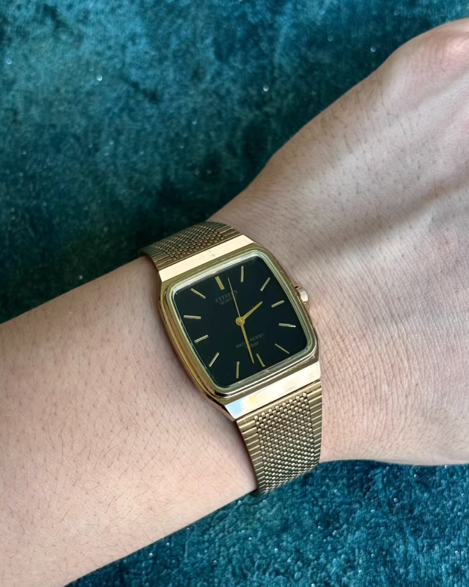 （預售) Citizen Black Face gold tone T4-G02646 watch