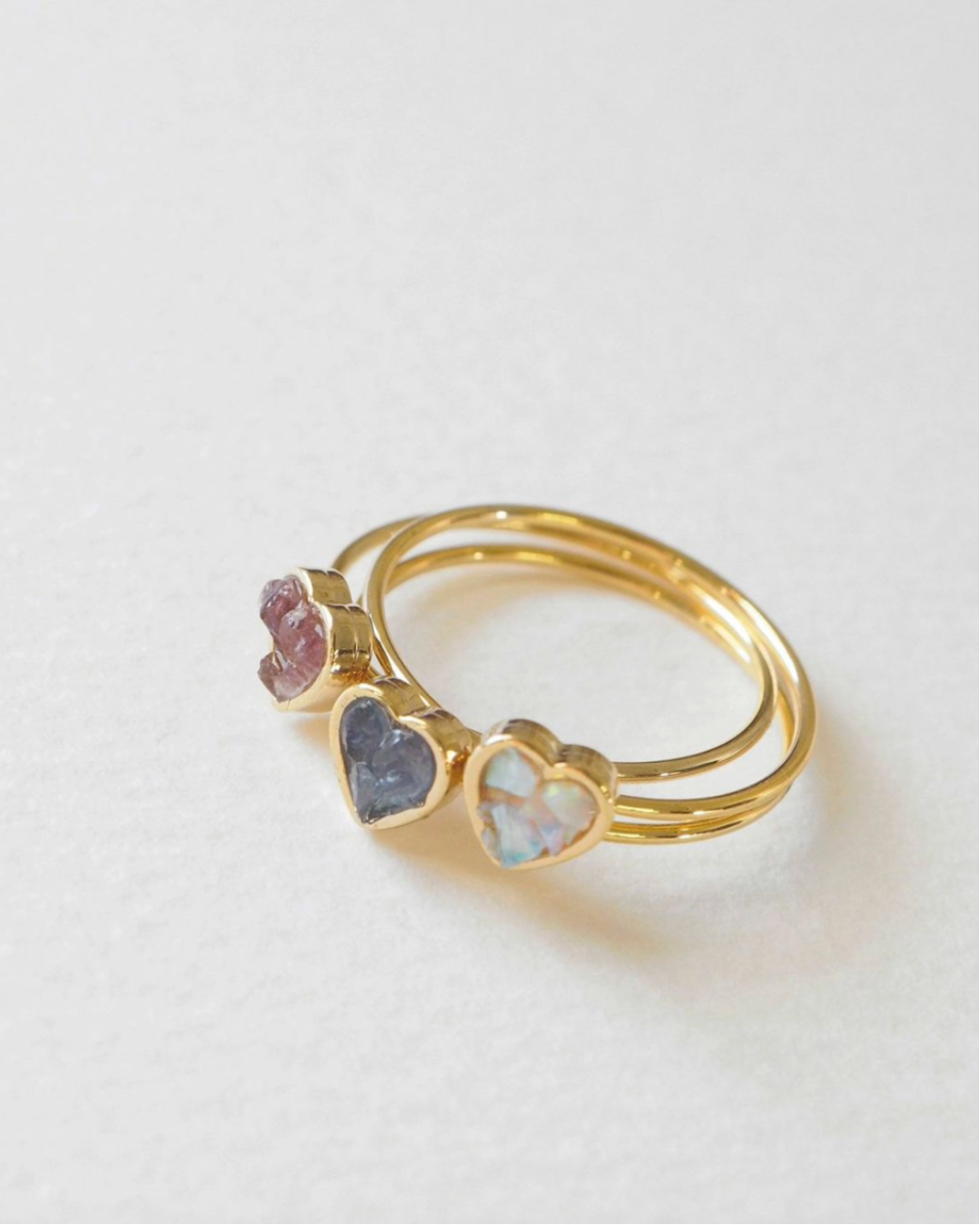 Ring
[MUK Design Heart stone]Gold Tone Dreamy Stone Ring