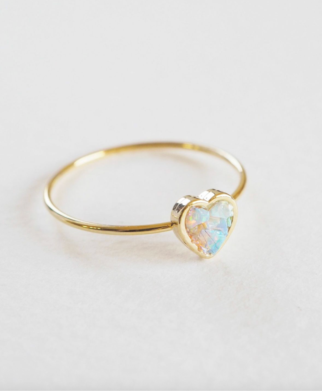 Ring
[MUK Design Heart stone]Gold Tone Dreamy Stone Ring