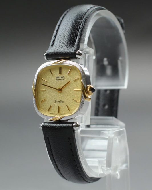 【SGP】1982 Seiko exceline two tone square quartz watch 1400-7020