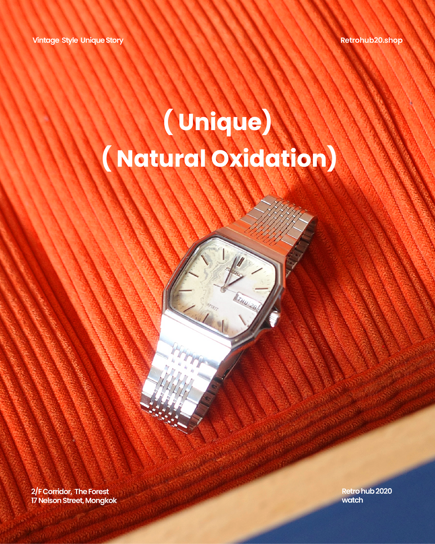 1988 Seiko Spirit natural oxidation 7n93- 5000 Hexagon Quartz Watch