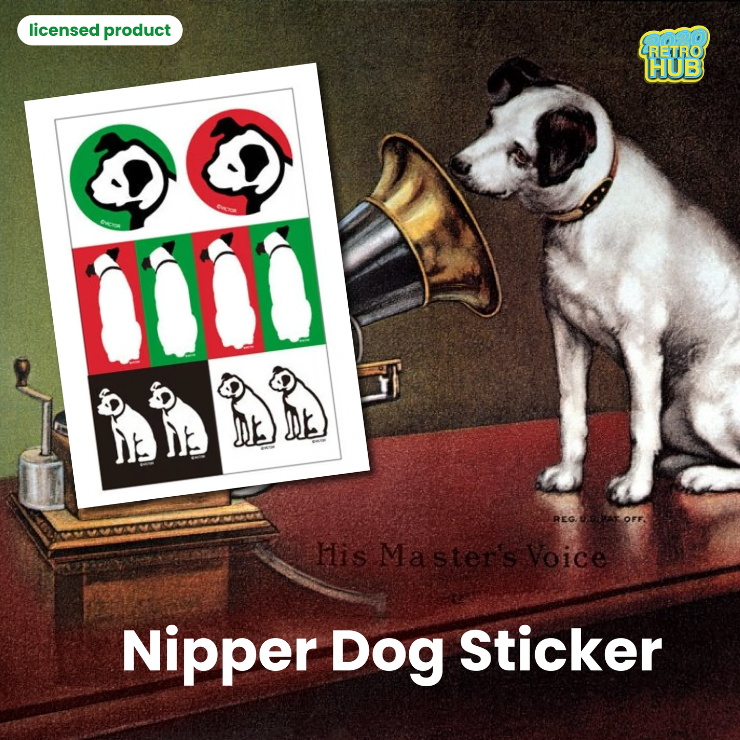 Victor Nipper Dog 貼紙