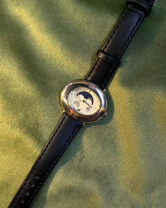 Vintage rare alba sun moonphase ellipse watch