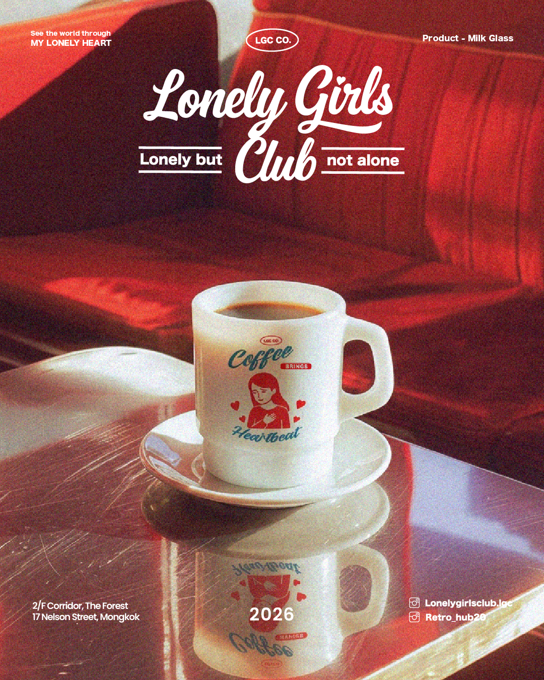 【Pre-order】Retro Milk Glass - Lonely Girls Club