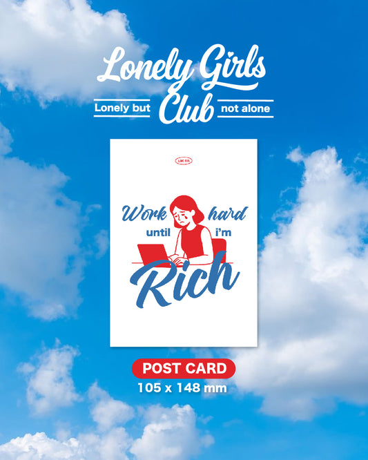Post card - WORK HARD UNTIL I AM RICH
