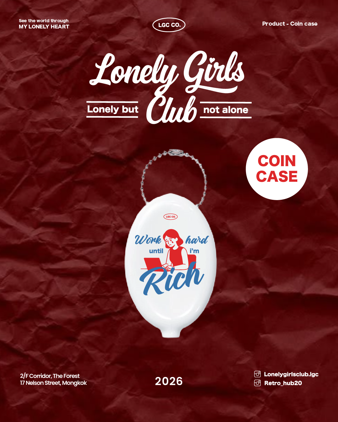 【 Pre-order 】Coin case - Lonely Girls Club