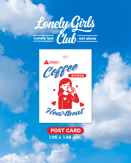 Post card - Coffee brings heartbeat