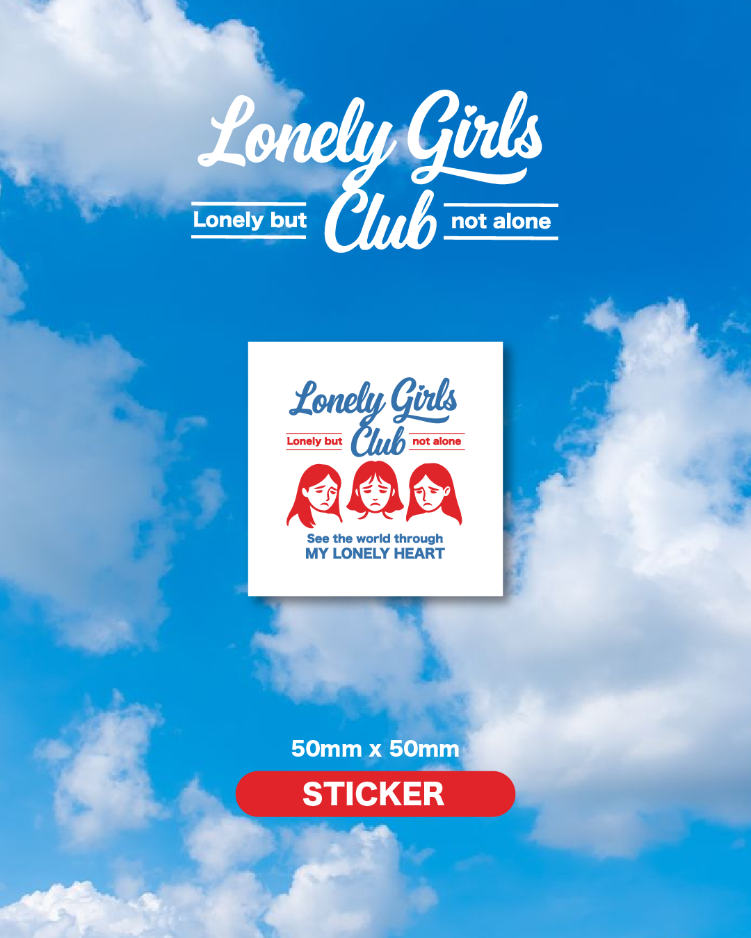 【Pre-order】Single sticker - Lonely girls club