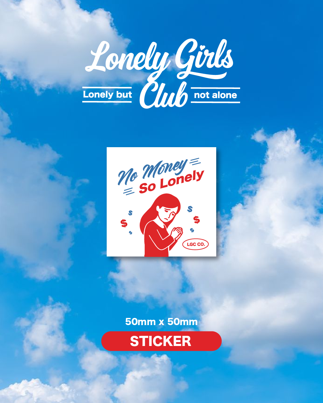 【Pre-order】Single sticker - Lonely girls club
