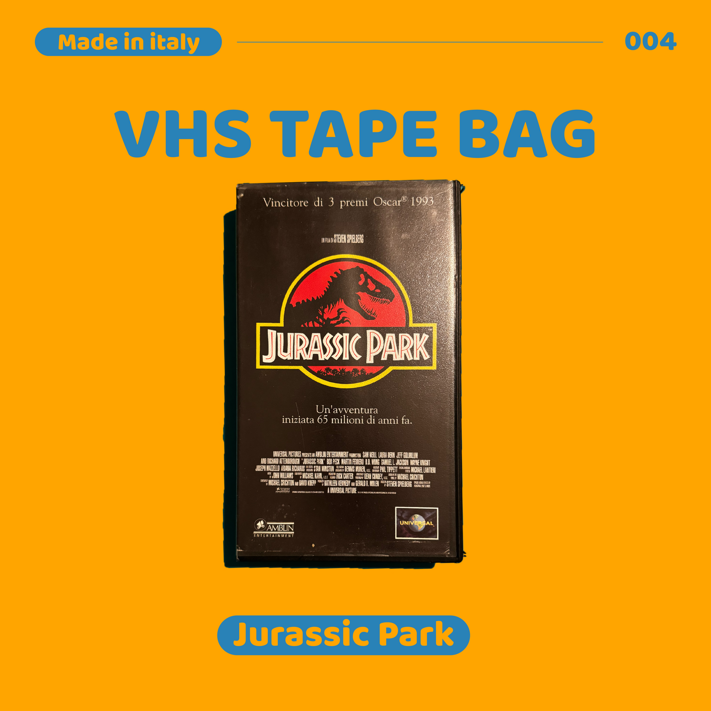 004 VHS Tape Clutch / Cross body Bag - Jurassic Park