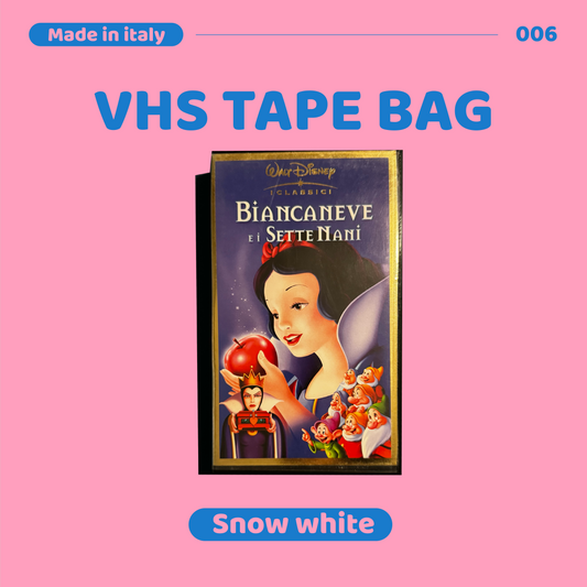 007 VHS Tape Clutch / Cross body Bag - Snow white