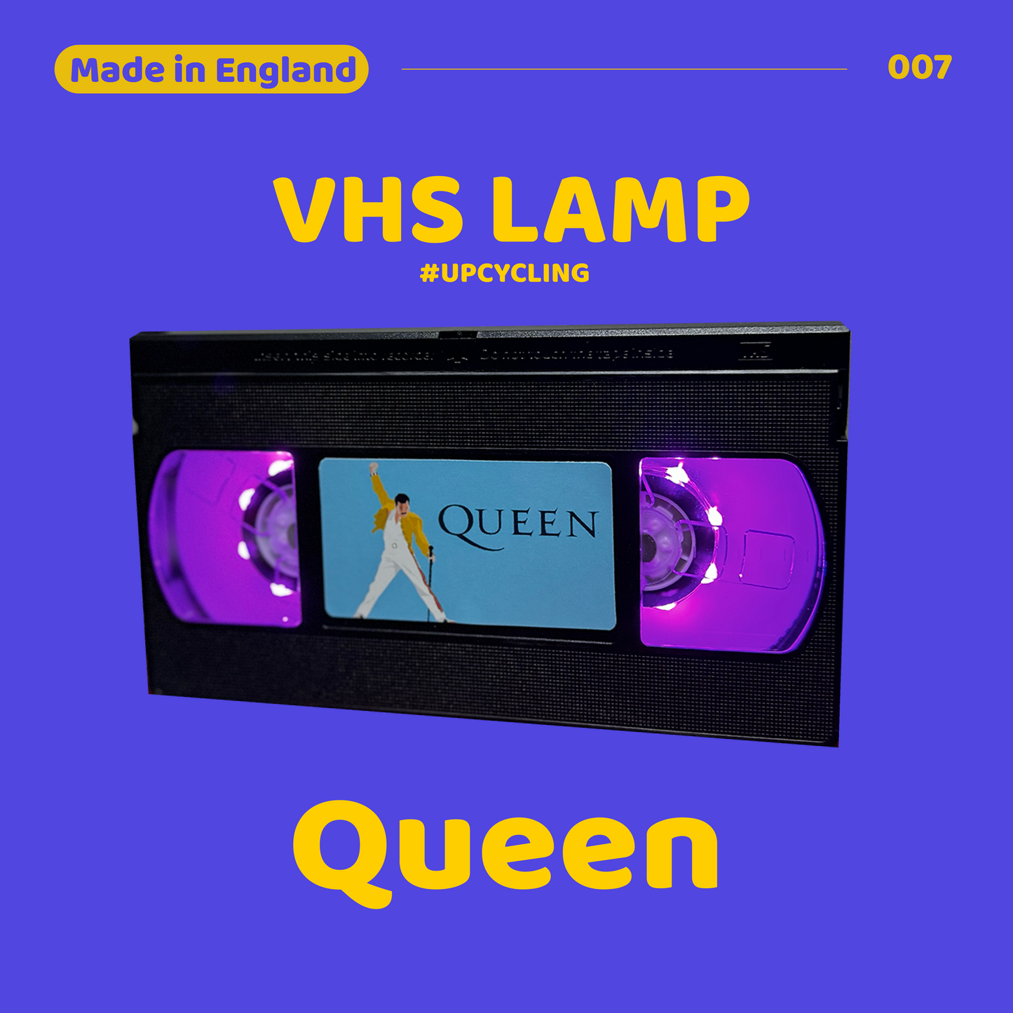 VHS Lamp 重製錄影帶 床頭燈 - Queen